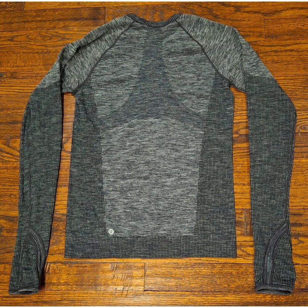 Lululemon Black Long Sleeve Swiftly Wool Pullover Womens Size Unknown